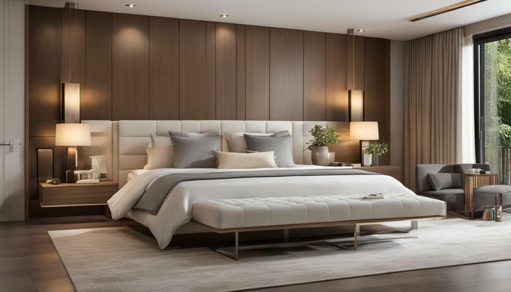 King bed frame with ample space