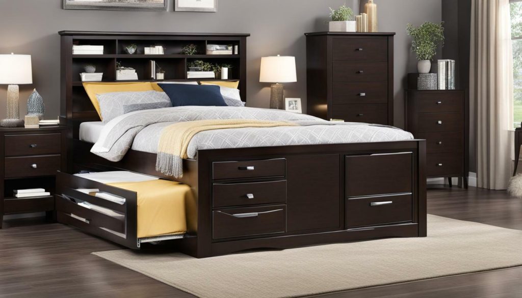 bed frame with storage