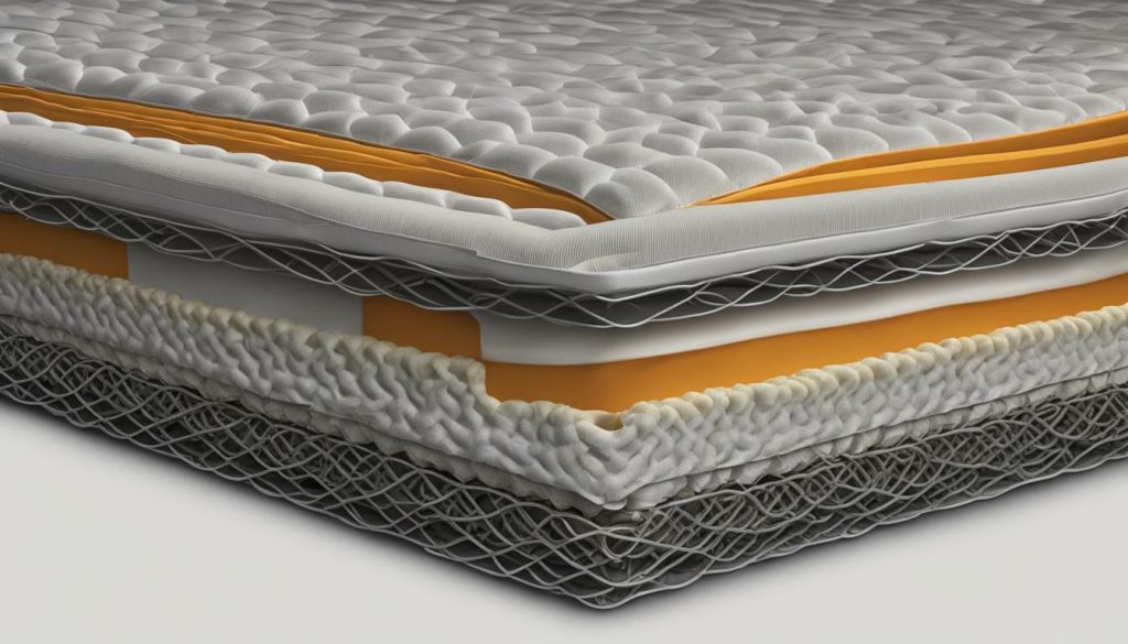 coiled metal springs and layers of cushioning coiled metal springs and layers of cushioning