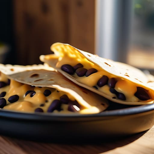 Easy Loaded Black Bean Quesadillas.