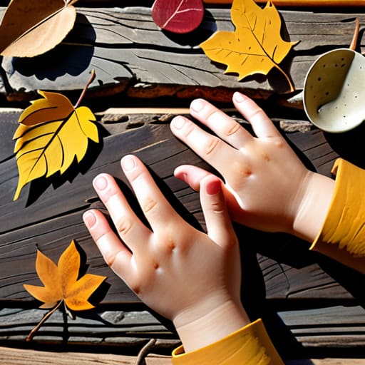 Nature's Color Palette of collected natural items.
