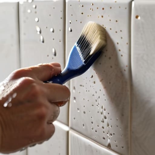 Clean grout marks The Finish Line.