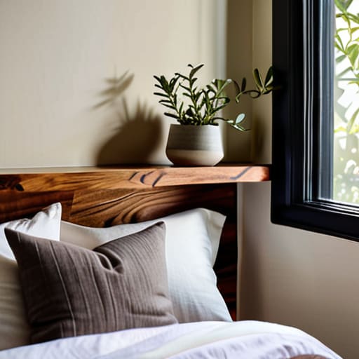 The Floating Shelf Hack for bed storage.