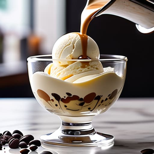 The Lazy Man’s Affogato with espresso.