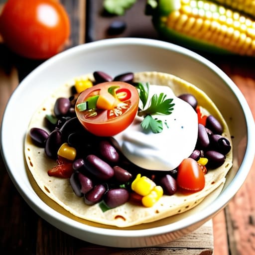Delicious Upgraded Pantry Tacos with beans.