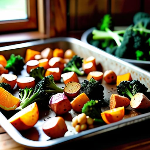 The One-Pan Chickpea Wonder roasted vegetables.