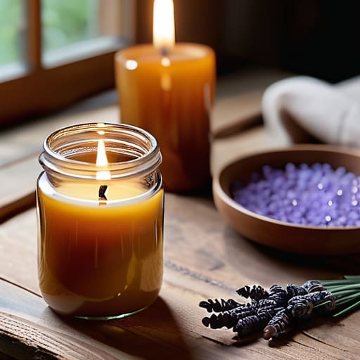 Natural Hand-Poured Soy Candles for home.