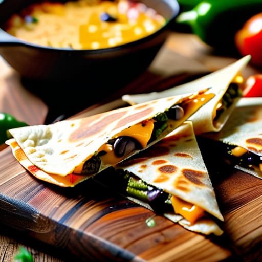 Crispy Loaded Black Bean Quesadillas.