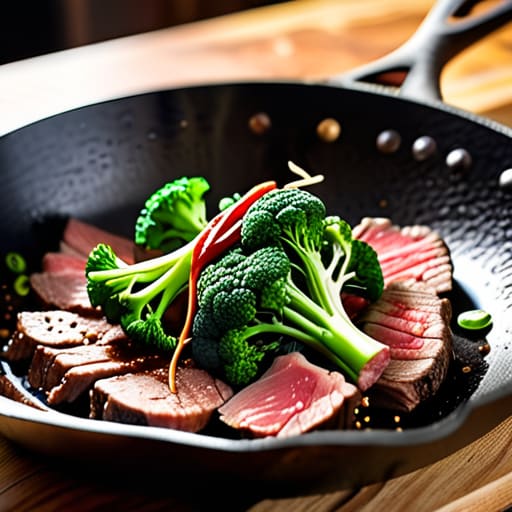 Beef and Broccoli Stir-Fry One-Pan skillet.