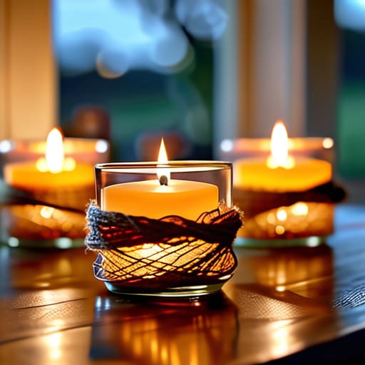DIY upcycled glass jar lanterns with twine.