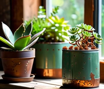 Creative diy planters from repurposed everyday items.